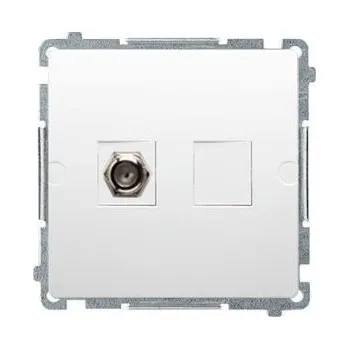 Elektrická zásuvka Zásuvka 1 x SAT "F" Simon Basic modul bílá