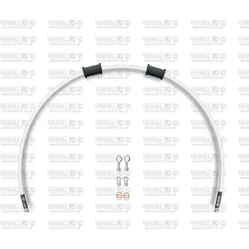 Hadice přední brzdy sada Venhill POWERHOSEPLUS KAW-5010F-WT (1 hadice v sadě) bílé hadice, chromové koncovky