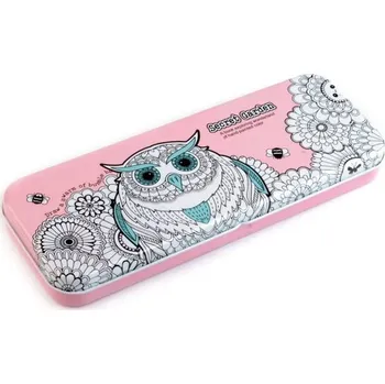 Penál Kovový penál Secret Garden růžové