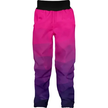 Dívčí kalhoty Softshellové kalhoty Wamu Mozaika fialová Velikost: 146/152