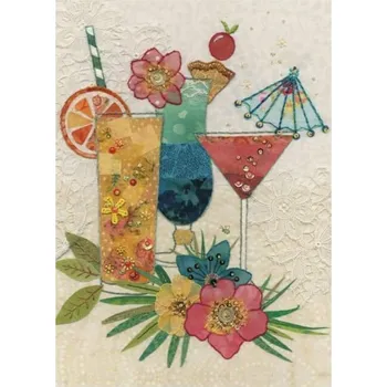 Bug Art Přání 00885 - 13x18cm, zlatotisk - Cocktails