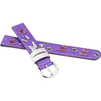 Řemínek na hodinky Koženkový řemínek JVD RJ7142.4 14mm, fialový, dětský