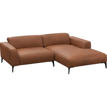 Pohovka Flexlux Kožená rohová pohovka VOLUZZI 233 cm, pravá