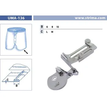 Příslušenství k šicímu stroji Texi Zakladač pro cik cak pro šicí stroje UMA-136 8 M