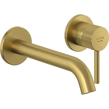 Vodovodní baterie Bozz - umyvadlová podomítková baterie, vyložení 230 mm, kartáčované zlato 38245N076