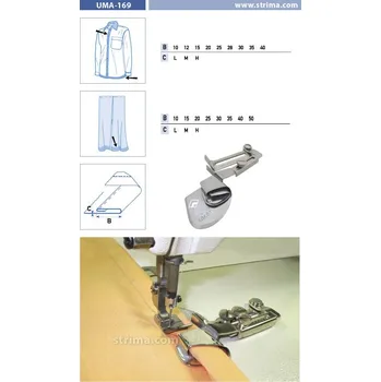 Texi Zakladač s podvinutím pro šicí stroje UMA-169 15 M