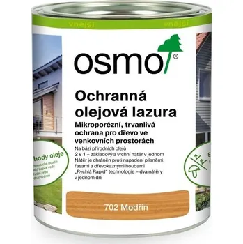 Olej na dřevo OSMO Lazura na dřevo 0,75l MODŘÍN 702