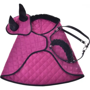 Hobby horsing Set Pink Beauty (čabraka + deka + ohlávka s beránkem) Velikost: S