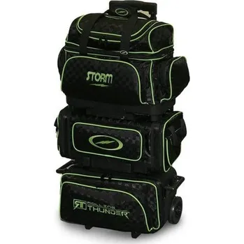 Taška na bowlingovou kouli STORM 6 BALL ROL THUNDER KOSTKOVANA N ČERNA LIME