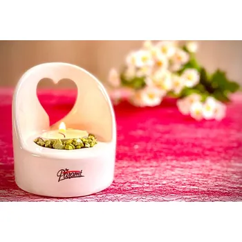 Svícen Paramit SRDCE Svícen na čajovou svíčku 9 cm bílá