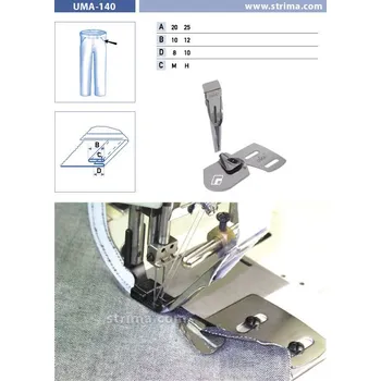 Příslušenství k šicímu stroji Texi Zakladač pro dvojjehlové šicí stroje UMA-140 20/10/8 M