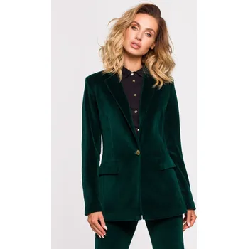 Společenské sametové sako MOE M643 zelené EU velikost: XXL