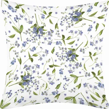 Povlečení DARRÉ Bavlněný povlak na polštář Pomněnky Velikost: 40 x 40