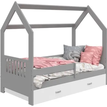 Dětská postel Dětská postel SPECIOSA D3E 80x160 v barvě šedé se zásuvkou: bílá + vyzvednutí ZDARMA