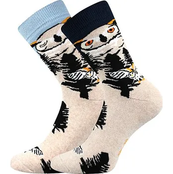 Dámské ponožky Ponožky Owlana, Sovy den a noc (Ponožky se sovou, sovička)