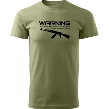 Tričko BAD HABIT AK-47 - olivová