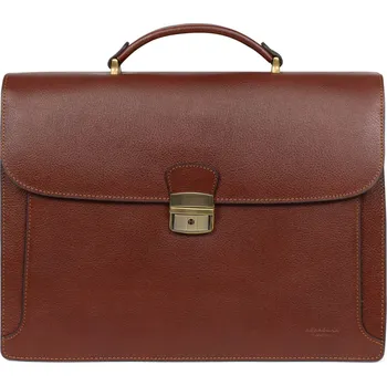 Pánská aktovka Celokožená pánská aktovka Hexagona Phills - hnědá