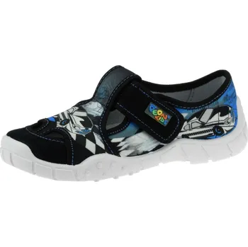 Chlapecké bačkory Papuče PEON MI018 BA -auto/šedá-chlapecké Velikost: 29