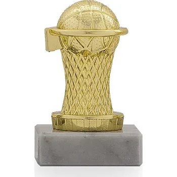 Figurka basketball, zlatá, 10cm, včetně podstavce