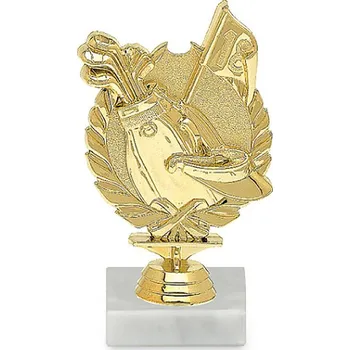Figurka se symbolem golfu, 14 cm,zlato, včetně podstavce
