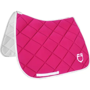 EQUESTRO Dečka podsedlová GP Logo Equestro, drezurní, fuchsia/white PONY