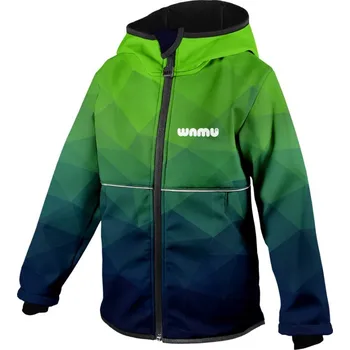 Chlapecká bunda Softshellová bunda Wamu Mozaika zelená Velikost: 146/152