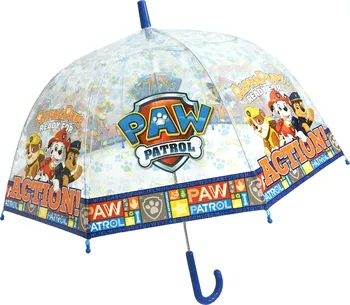 Deštník Dětský deštník manuální Tlapková patrola 68 cm transparentní
