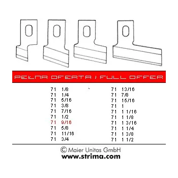 Příslušenství k šicímu stroji Brother Nůž 71-90 9/16 HSS MAIER