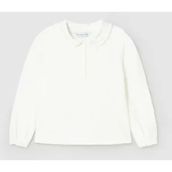 Dětská móda Triko s límečkem a dlouhým rukávem výšivky smetanové BABY Mayoral velikost: 92 (24 měsíců)