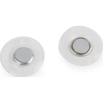 Skryté magnetické zapínání k našití Ø12 mm, barva 1 transparent kulaté