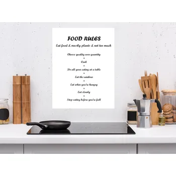 Samolepící dekorace Food rules samolepka na zeď výška 20 cm