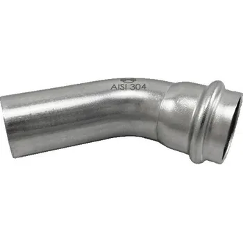 Instalatérský materiál H-LINE nerezový lisovací oblouk 45° MF, INOXPRESS 304 (nerez) - 35 H-LINE.X040