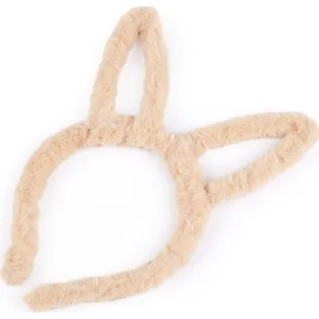 Čelenka Kožešinová čelenka do vlasů - 1 béžová světlá