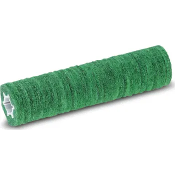 Podlahový mycí stroj Válcový pad na objímce, tvrdý, zelený, 450 mm