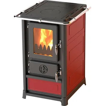 Krbová kamna MBS SD OLYMP PLUS červená s plotnou