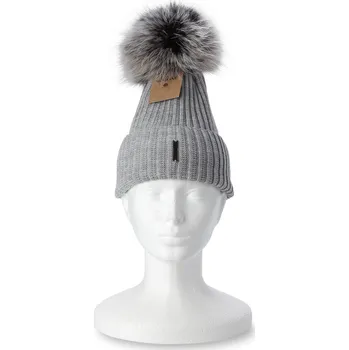 Čepice Wooline Dámská zimní čepice s žebrováním Jasmína, šedá