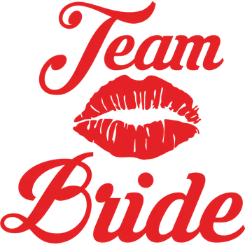 ON-DESIGN Potisk TEAM BRIDE Barva: červená, Velikost motivu: A5