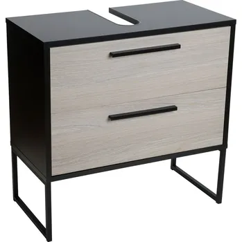 Koupelnový nábytek BAUHAUS Jannik Skříňka pod umyvadlo, 65 × 66,5 × 32,5 cm, antracit, jasan 7920633