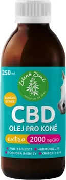 Zelená Země CBD olej pro koně Extra 2000 mg 250 ml