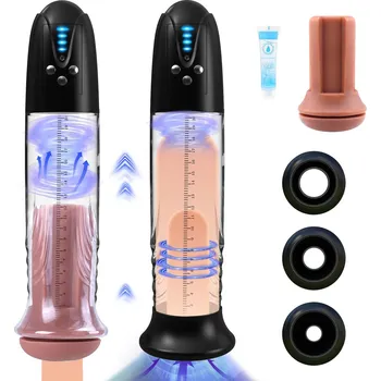 Vakuová pumpa Paloqueth Powerfull Automatic Penis Pump with 3D Texture Sleeve Brown