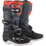 ALPINESTARS boty TECH 7 S dětské black/dark grey/fluo red - 34
