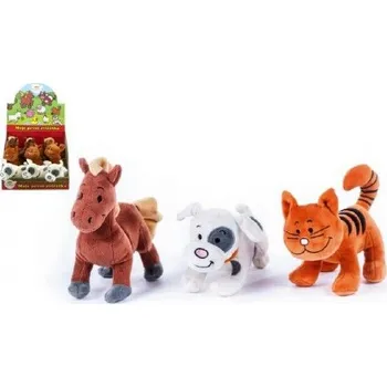 plyšák Teddies Zvířátko plyš 18-20cm Moje první zvířátka se zvukem 3 druhy Zvířátko plyš 18-20cm Moje první zvířátka se zvukem - PES