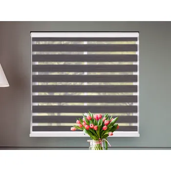 Roleta FEXI Zatemňovací Roleta Den a noc, Exclusive luxusní černá, AA 3040 v MAXI kazetě, 150x30 cm