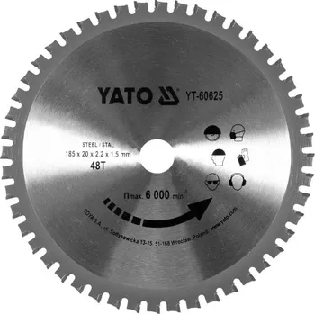 Pilový kotouč Yato YT-60625 185 x 20 x 1,5 mm 48 zubů 