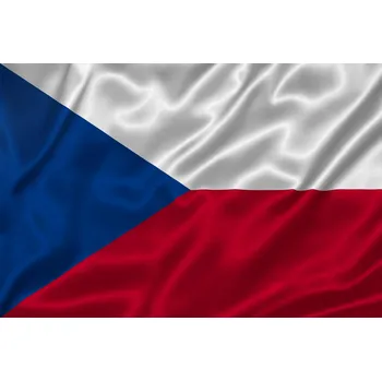 Vlajka Luxusní saténová vlajka ČR 1x1,5 m - Bez třásní