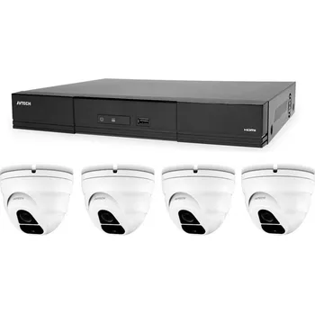 Kompletní kamerový systém Kamerový set 1x AVTECH NVR AVH2109AX a 4x 2MPX IP Dome kamera AVTECH DGM2203ASVSEP + 4x Kabel UTP 1x RJ45 - 1x RJ45 Cat5e 15m!