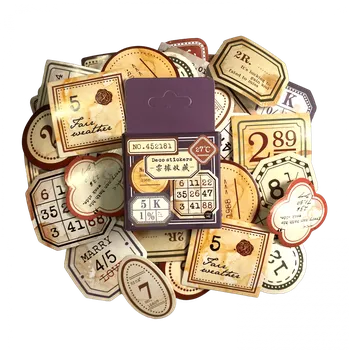 samolepka Sada samolepek - Retro čísla (46ks)