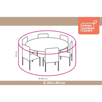 Zahradní pohovka Obal na kulatou jídelní soupravu Ø 260 x 85 cm Winza