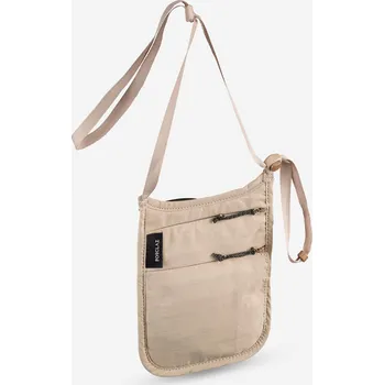 Sportovní taška FORCLAZ NENÁPADNÁ TURISTICKÁ TAŠTIČKA NA KRK TRAVEL S RFID OCHRANOU BÉŽOVÁ BÉŽOVÁ|KAŠTANOVÁ