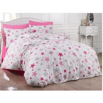 Povlečení Bavlněné povlečení Galaxy růžové Velikost: 70x90, 140x220 cm